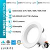 Luxrite 4" LED Recessed Can Lights 5 CCT Selectable 2700K-5000K 14W (75W Equivalent) 950LM Dimmable 16-Pack LR23794-16PK